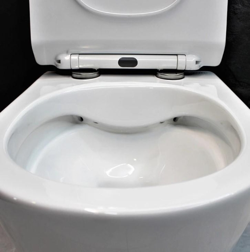 Унітаз підвісний Dusel AREZ DWHT10210230R із сидінням Slim Soft-Close (DUS802301) - 11