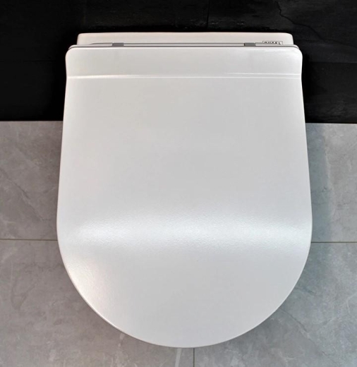 Унітаз підвісний Dusel AREZ DWHT10210230R із сидінням Slim Soft-Close (DUS802301) - 7
