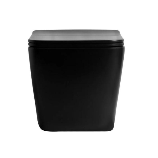 Унитаз подвесной Dusel CUBIS Black Matt DWHT10201030RB с сиденьем Slim Soft-Close (DUS810302) - 2