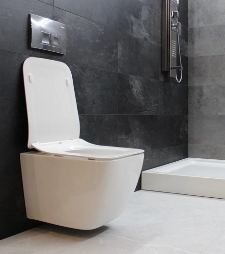 Унітаз підвісний Dusel CUBIS DWHT10201030R із сидінням Slim Soft-Close (DUS810301) - 5