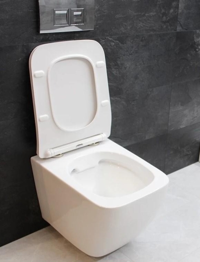 Унітаз підвісний Dusel CUBIS DWHT10201030R із сидінням Slim Soft-Close (DUS810301) - 6