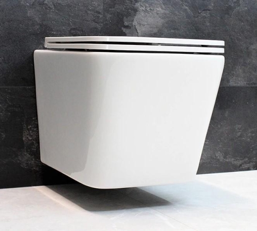 Унітаз підвісний Dusel IVIA DWHT10210330R із сидінням Slim Soft-Close (DUS803301) - 2