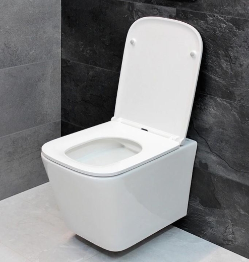 Унітаз підвісний Dusel IVIA DWHT10210330R із сидінням Slim Soft-Close (DUS803301) - 5