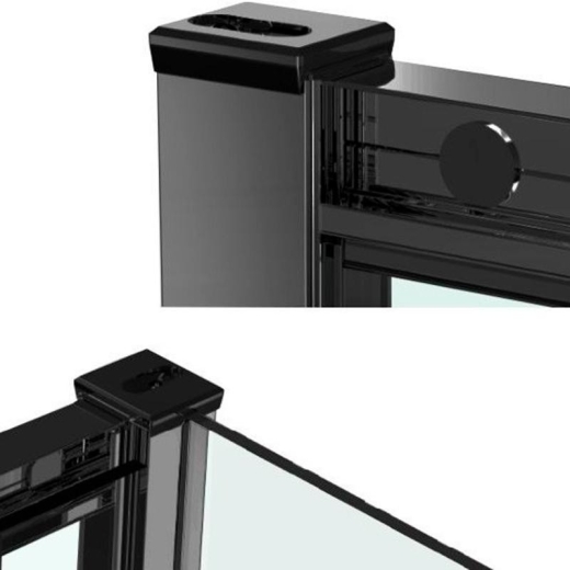 Душова кабіна Dusel EF-182B Black Matt 90x90x190 (DUS518291) - 7