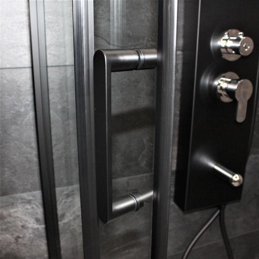 Душова кабіна Dusel EF-182B Black Matt 100x100x190 (DUS518211) - 4
