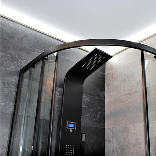 Душова кабіна Dusel EF-182B Black Matt 100x100x190 (DUS518211) - 6