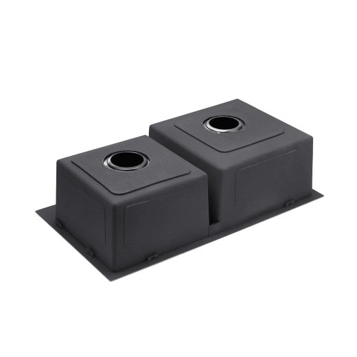 Кухонна мийка з нержавіючої сталі Kroner KRP PVD Schwarze-7843ZHM (CV022797) - 4