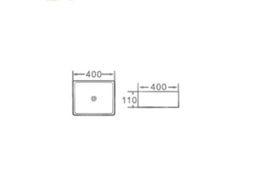 Раковина Newarc Aqua 9440W 40см біла (NEWARC9440W) - 4