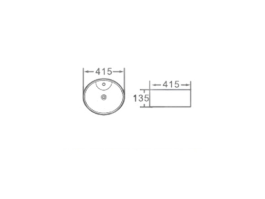 Раковина Newarc Countertop 5017W NEW 41см біла (NEWARC5017W NEW) - 6