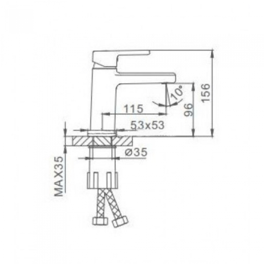 Смеситель для умывальника Frap F1060 - 2