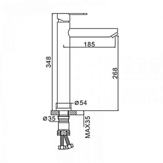 Смеситель для умывальника Frap F10801-62 - 5