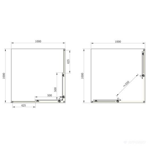 Душевая кабина Primera Frame SHRC53106 276012 100х100 см - 2