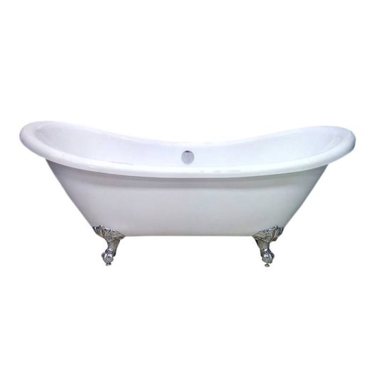 Ванна акрилова Atlantis C-3140 з переливом, біла, ноги золото 176х75х75 (AT-C3140WGL-SAL) - 1