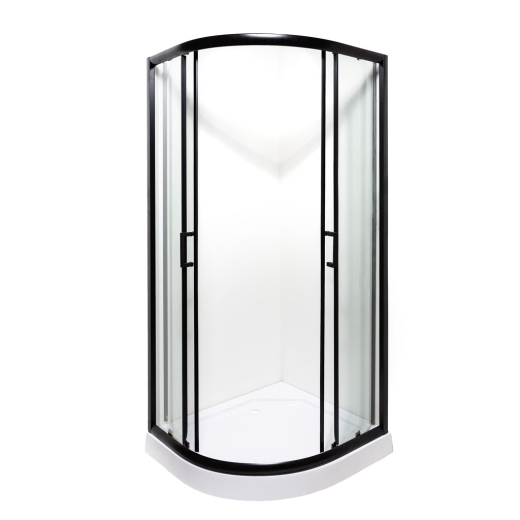 Душевая кабина MIRA black 90x90x205 мелкий поддон - 2