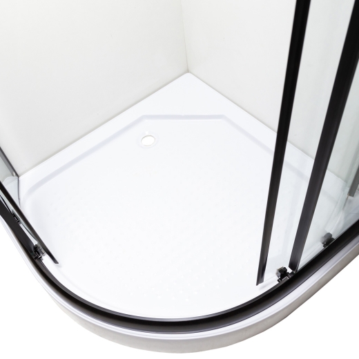 Душевая кабина MIRA black 90x90x205 мелкий поддон - 4