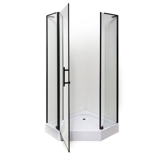 Душевая кабина Ethna Black P91 B 90x90x195 мелкий поддон - 2