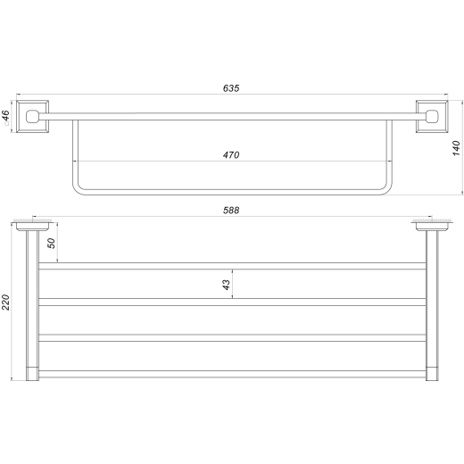 Поличка TOPAZ TKB 9981 9694900304195932 - 000021344 - 6
