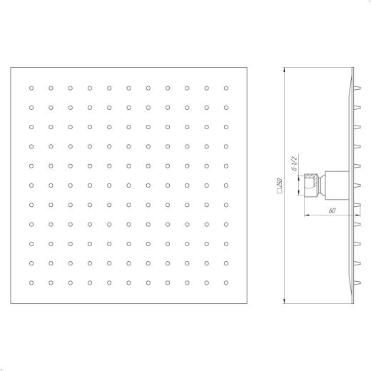 Душ верхний TOPAZ TSQ-250-BL 9694900304195415 - 000020811 - 5
