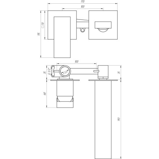 Змішувач для умивальника TOPAZ ODISS TO 18235-H66 9694900304195449 - 000020846 - 3