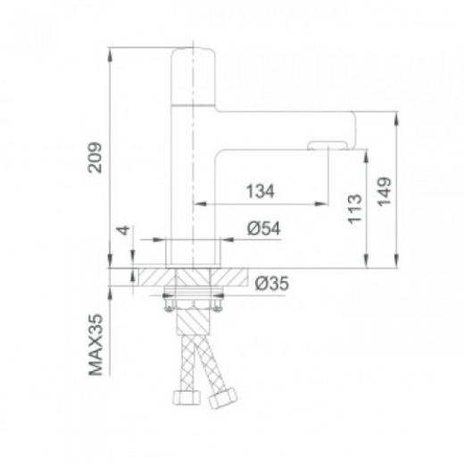 Смеситель для раковины Gappo G1052-80 - 2