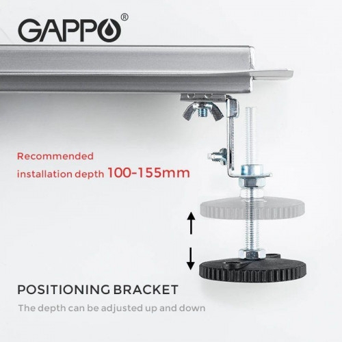 Душовий трап під плитку GAPPO G84007-4, 70х400 - 6