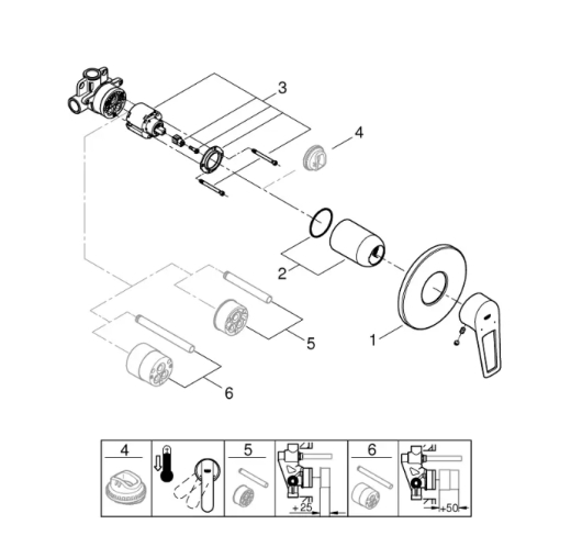 Набір для гігієнічного душу Grohe BauLoop New 2 в 1 (29042001+26358000) UA2904200B - 2