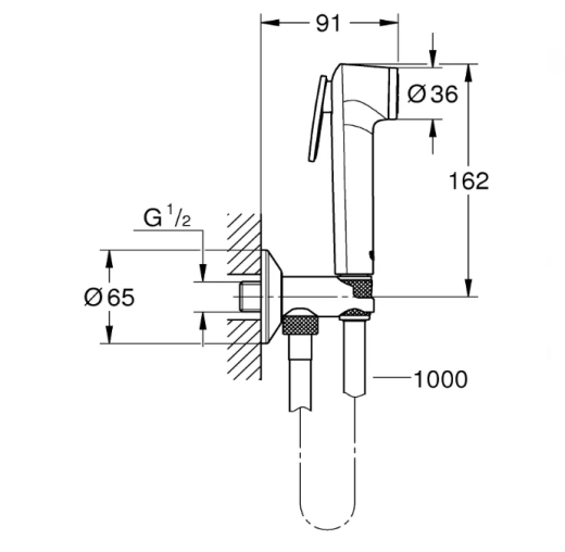 Набір для гігієнічного душу Grohe BauLoop New 2 в 1 (29042001+26358000) UA2904200B - 3