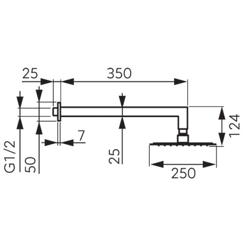 Верхний душ Ferro Slim NPT13 - 2
