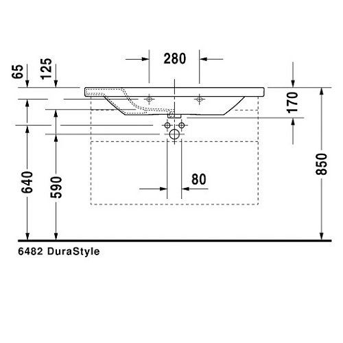 Умивальник Duravit DuraStyle 100х48 см 2320100000 - 3
