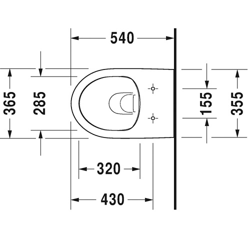Унитаз подвесной с крышкой Duravit DuraStyle Basic 365х540 мм  45620900A1 - 2