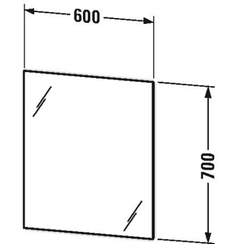 Дзеркало з підсвіткою Duravit Better 600х700 мм LM781500000 - 2
