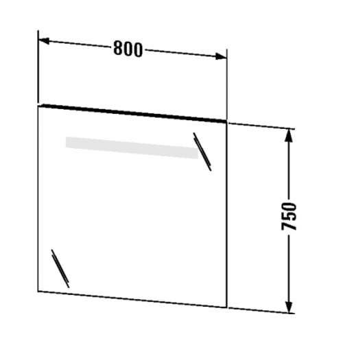 Дзеркало з підсвіткою Duravit Ketho 800Х750 мм KT733100 - 2