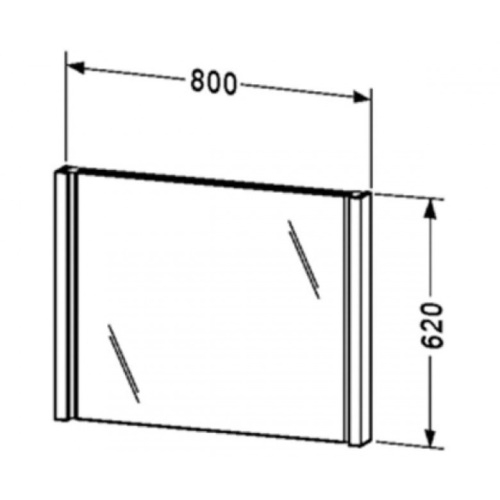 Дзеркало з підсвіткою Duravit 2nd Floor 800Х620 мм 964765 - 2