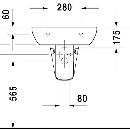 Полупьедестал Duravit D-Code 08571800002 - 2