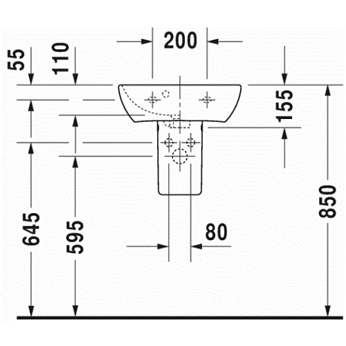 Напівп'єдестал Duravit Me by Starck 0858410000 - 2