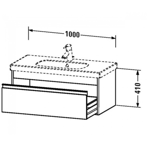 Тумба без умывальника Duravit Ketho 100 см KT666802222 - 2