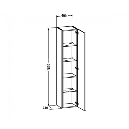 Пенал подвесной Duravit Darling New 400х340х1800 мм DN1274R1518 - 2