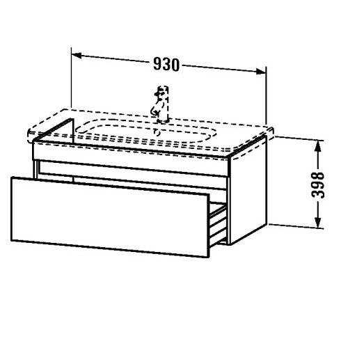 Тумба з умивальником Duravit DuraStyle 1000х398 мм DS63822222111 - 2