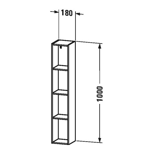 Пенал підвісний Duravit L-Cube 180х1000 мм LC12058585 - 2