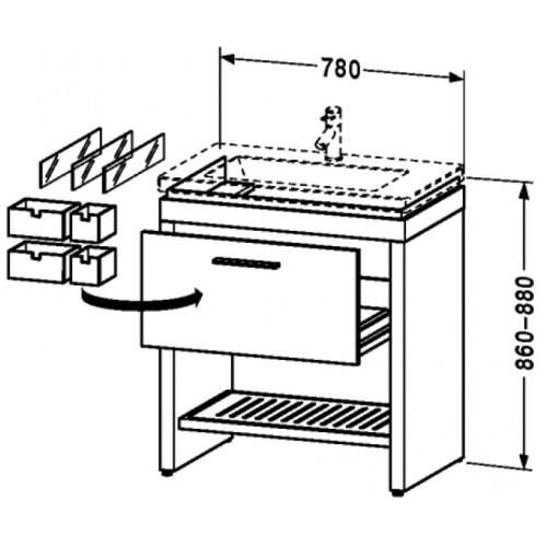 Тумба під умивальник Duravit 2nd Floor 645765 - 2