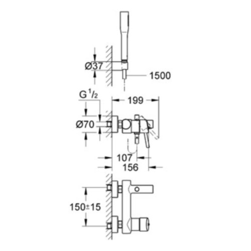 Смеситель для ванны Grohe Concetto 32212001 - 2