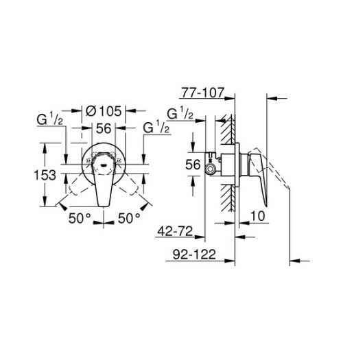 Набор гигиенический Grohe BauEdge UA28343001 - 2