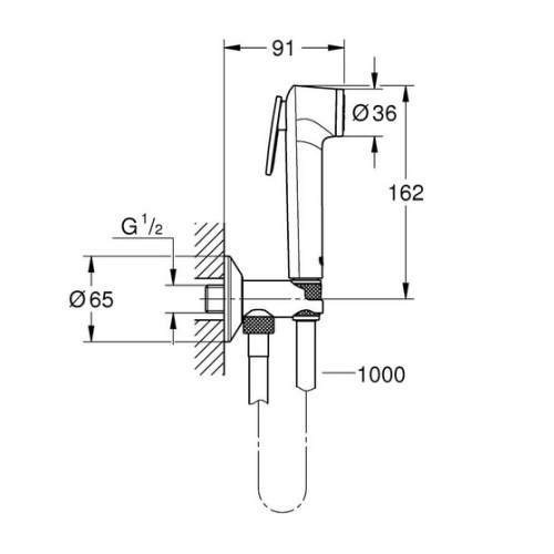 Набор гигиенический Grohe BauEdge UA28343001 - 3