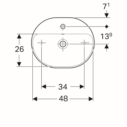 Умивальник Geberit VariForm 500.775.01.2 - 2