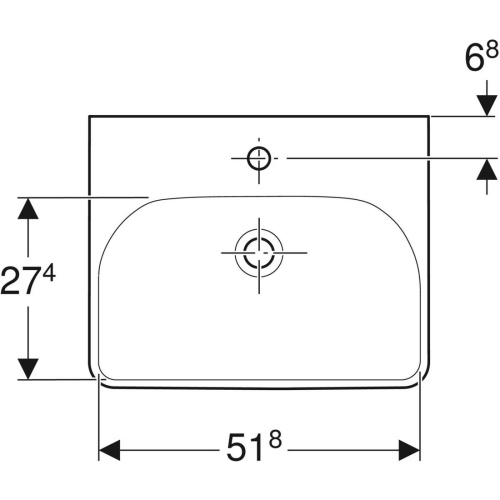 Умивальник Geberit Smyle Square 500.259.01.1 - 2