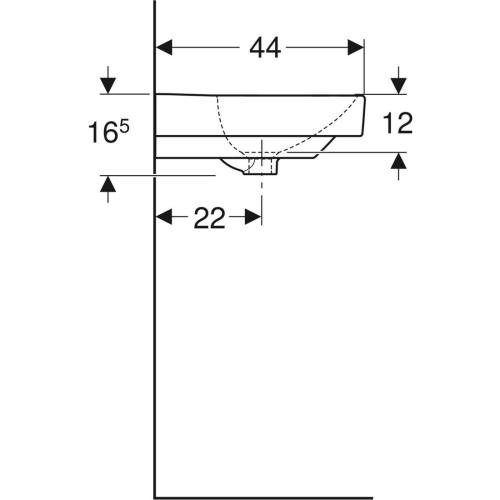 Умивальник Geberit Smyle Square 500.259.01.1 - 3
