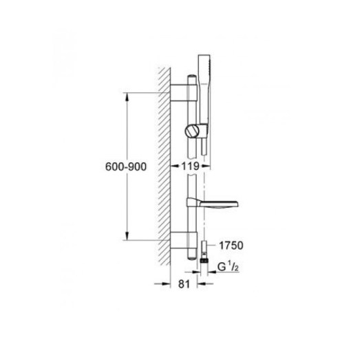 Душевая штанга Grohe Euphoria 27368000 - 2