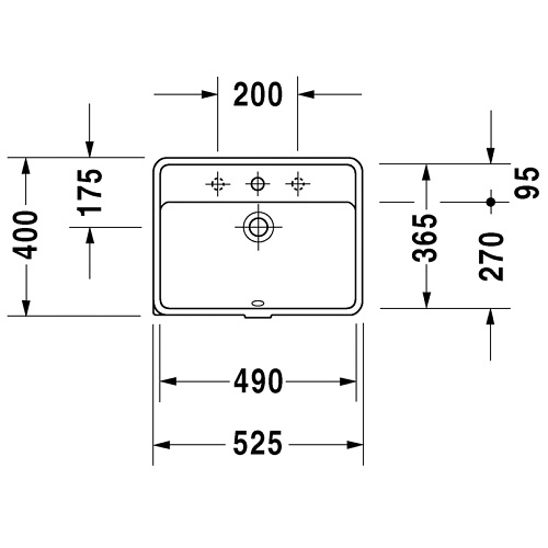 Умивальник Duravit Starck3 0302490000 - 2