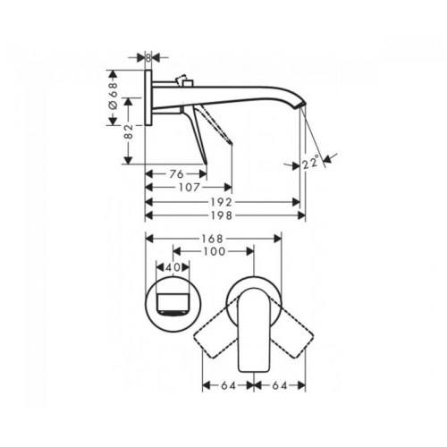 Смеситель для умывальника Hansgrohe Vivenis 75050700 - 2