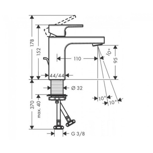 Смеситель для умывальника Hansgrohe Vernis Shape 71561000 - 2